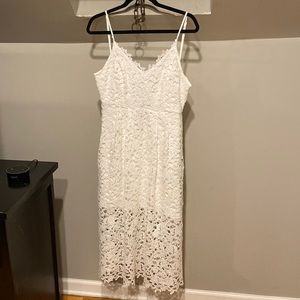 ASTR the Label White MIDI Lace Dress